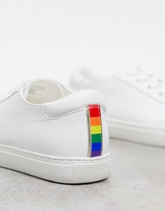 Белые кожаные кроссовки Kenneth Cole Kam Pride-Белый