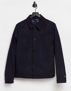 Укороченная шерстяная куртка Ted Baker-Темно-синий