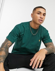 Зеленая футболка Carhartt WIP-Зеленый цвет