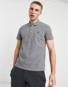 Футболка-поло с кантом Lyle & Scott-Серый