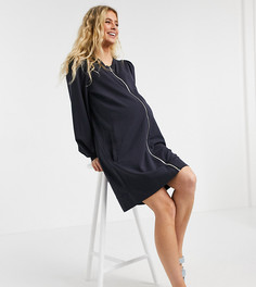 Удлиненный шакет темно-синего цвета на молнии Mamalicious Maternity-Темно-синий Mama.Licious