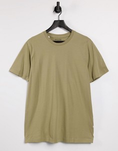 Футболка цвета хаки Selected Homme The Perfect Tee-Зеленый цвет
