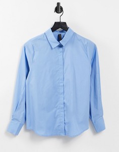 Голубая классическая поплиновая рубашка Y.A.S-Голубой