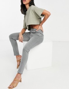 Серые выбеленные зауженные джинсы до щиколотки с очень завышенной талией J Brand Leenah-Серый