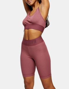 Розовые спортивные шорты-леггинсы Topshop-Розовый цвет
