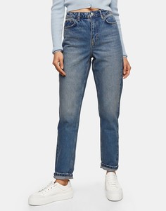 Синие джинсы в винтажном стиле Topshop-Голубой