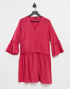 Розовое платье с присборенной юбкой Vero Moda-Розовый цвет
