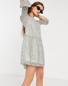 Платье в горошек с присборенной юбкой Vero Moda-Многоцветный