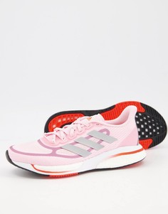 Розовые кроссовки adidas Running Supernova+-Белый