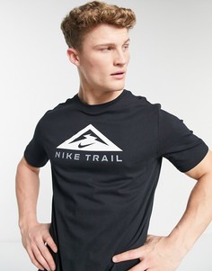 Черная футболка Nike Running Trail-Черный цвет