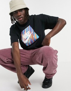 Черная футболка в стиле oversized с графическим принтом Nike Wild-Черный цвет