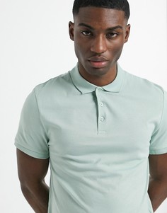Зеленая футболка поло из органического хлопка ASOS DESIGN-Зеленый цвет