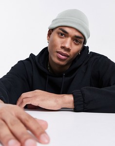 Голубая шапка-бини ASOS DESIGN-Голубой