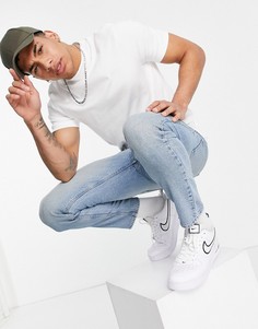Белая футболка с высоким воротником River Island-Белый