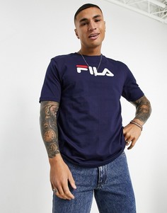 Темно-синяя футболка с большим логотипом на груди Fila Eagle-Темно-синий