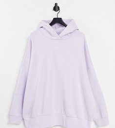 Oversized-худи сиреневого цвета Reebok Training Plus-Фиолетовый цвет