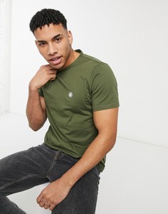 Футболка цвета хаки Pretty Green Mitchell-Зеленый цвет