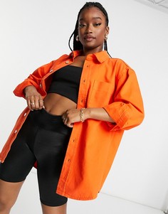 Оранжевая джинсовая oversized-рубашка от комплекта ASOS DESIGN-Оранжевый цвет