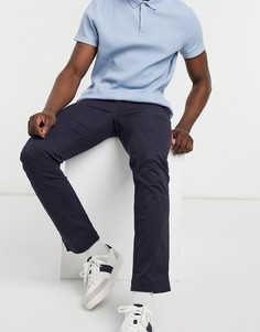 Однотонные чиносы узкого кроя Ted Baker-Темно-синий