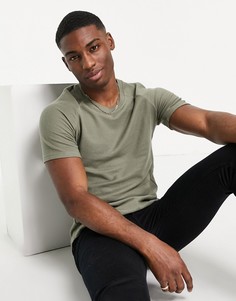 Футболка свободного кроя цвета хаки с рукавами реглан Jack & Jones Core-Зеленый цвет
