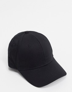 Черная бейсболка ASOS DESIGN-Черный цвет