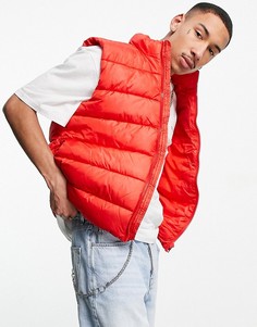 Красный дутый жилет ASOS DESIGN