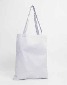 Светло-серая сумка-тоут со спортивным принтом в стиле ретро ASOS DESIGN-Серый