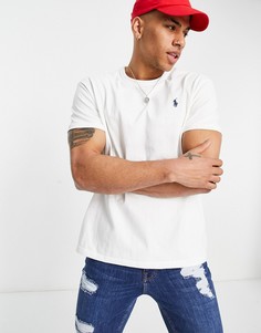 Белая плотная классическая oversized-футболка с логотипом игрока Polo Ralph Lauren-Белый