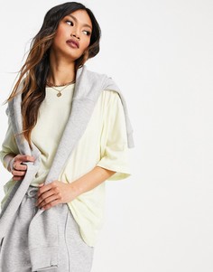 Желтая oversized-футболка с принтом Weekday Isotta-Желтый