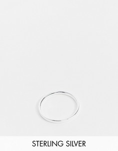 Узкое кольцо из стерлингового серебра ASOS DESIGN-Серебристый