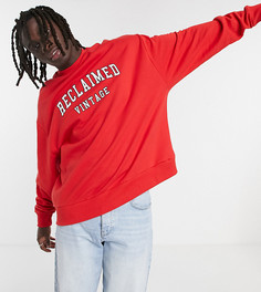 Красный свитшот в университетском стиле Reclaimed Vintage Inspired