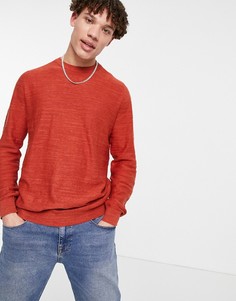 Джемпер с круглым вырезом Selected Homme-Красный