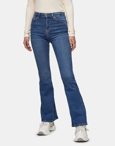 Синие расклешенные джинсы Topshop-Голубой