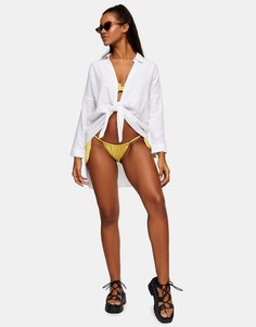 Белая пляжная рубашка асимметричного кроя Topshop-Белый