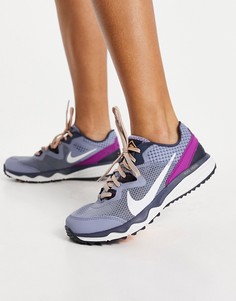 Синие кроссовки для бега по пересеченной местности Nike Running Juniper-Голубой