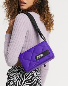 Фиолетовая стеганая сумка на плечо Versace Jeans Couture-Фиолетовый цвет