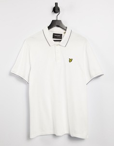 Футболка-поло с вафельной фактурой Lyle & Scott-Белый