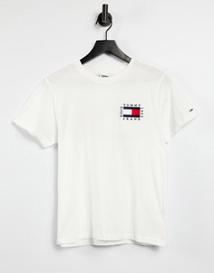 Белая футболка с флагом Tommy Jeans-Белый