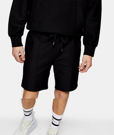 Комплект из 2 шорт из саржевого трикотажа черного цвета Topman-Черный цвет