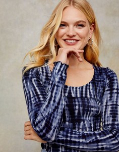 Топ цвета индиго меланж с длинными рукавами и Topshop-Сиреневый