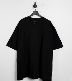 Черная oversized-футболка River Island Big & Tall-Черный цвет