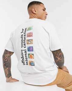 Белая футболка с принтом на спине Carhartt WIP Calibrate-Белый