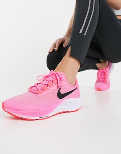 Ярко-розовые кроссовки Nike Running Air Zoom Pegasus 37-Розовый цвет