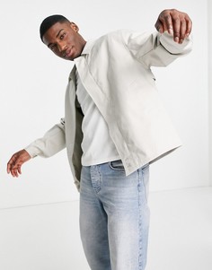 Светло-бежевая oversize-куртка Харрингтон ASOS DESIGN-Нейтральный