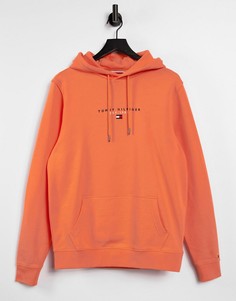 Худи оранжевого цвета с логотипом-флажком на груди Tommy Hilfiger essential-Розовый цвет
