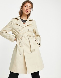 Светло-бежевый тренч Miss Selfridge-Нейтральный
