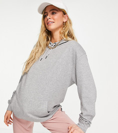 Серый меланжевый худи бойфренда в стиле super oversized из органического хлопка ASOS DESIGN Maternity