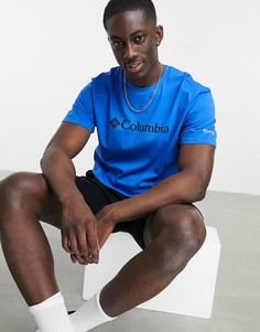 Синяя базовая футболка с логотипом Columbia CSC-Голубой