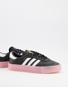 Черные кроссовки с контрастной подошвой adidas Originals Samba Rose-Черный цвет
