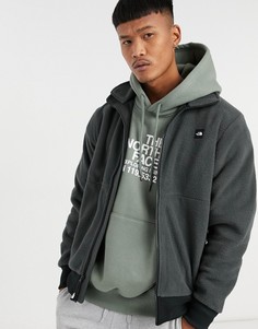 Серая флисовая куртка на молнии The North Face Fleeski-Фиолетовый цвет